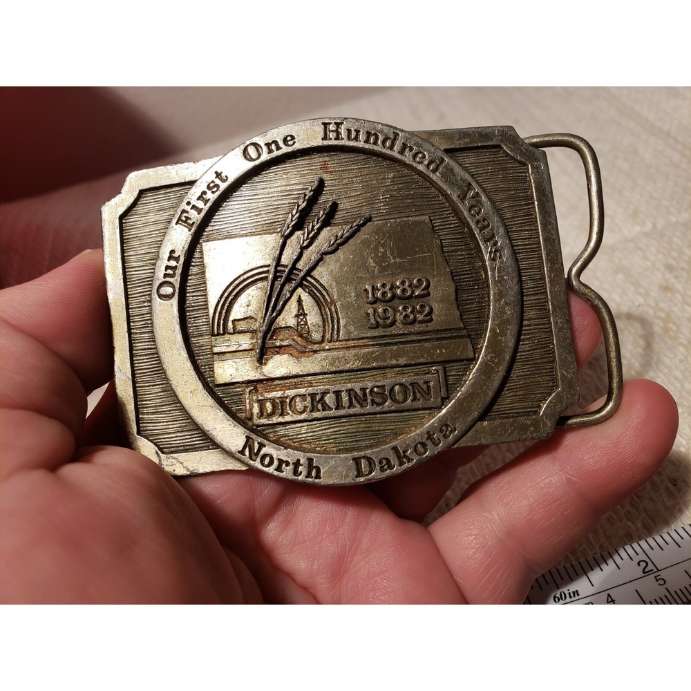 Limited Edition 319 Of 750 Dickinson North Dakota Centennial‎ belt buckle 1981
